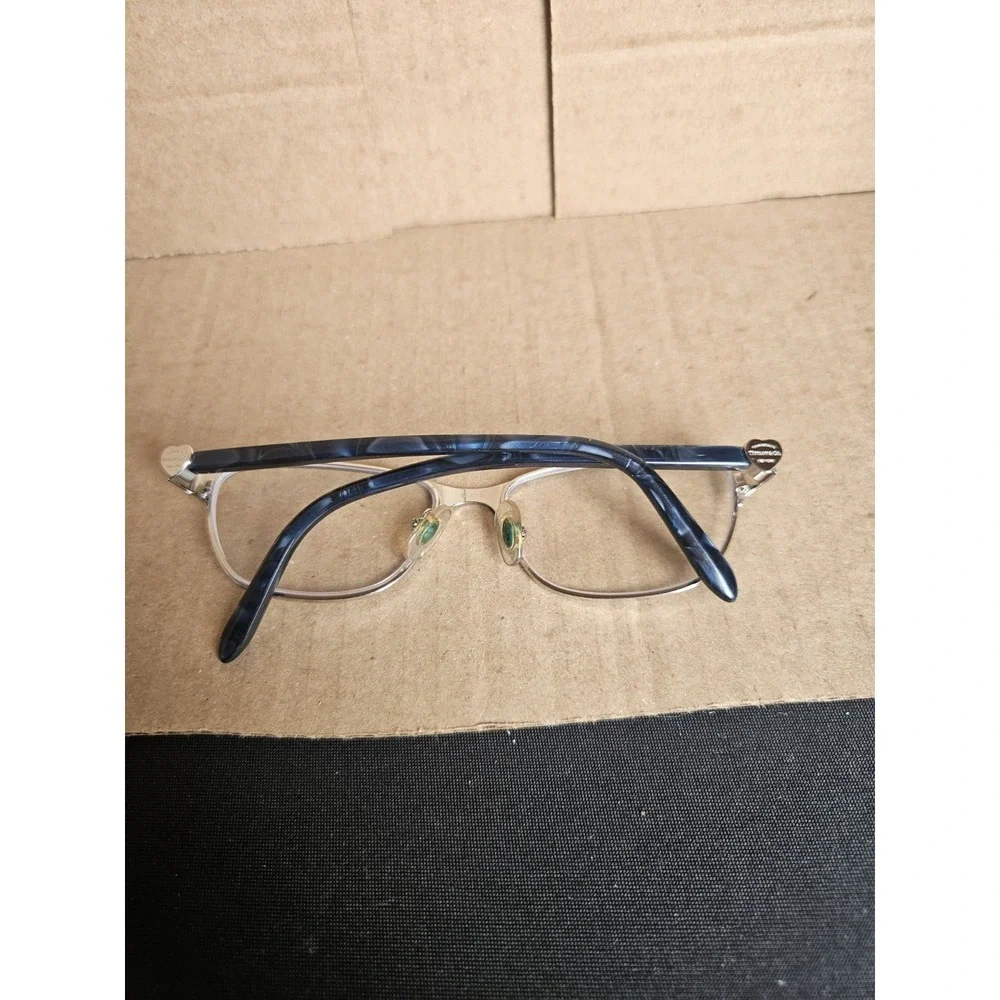 Tiffany & Co. Eyeglass Frames 50-16-135 Semi Rimless Blue Purple Italy Women's
